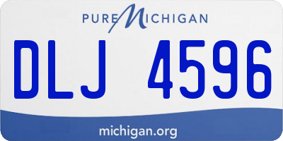 MI license plate DLJ4596