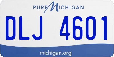 MI license plate DLJ4601