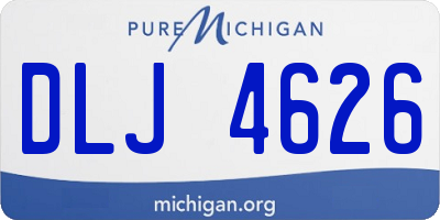 MI license plate DLJ4626