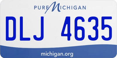 MI license plate DLJ4635