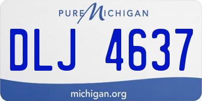 MI license plate DLJ4637