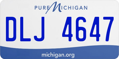 MI license plate DLJ4647