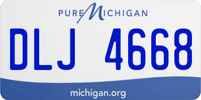 MI license plate DLJ4668