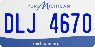 MI license plate DLJ4670