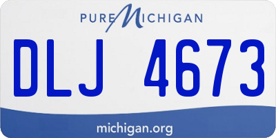 MI license plate DLJ4673
