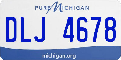MI license plate DLJ4678