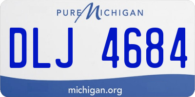 MI license plate DLJ4684