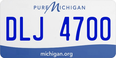 MI license plate DLJ4700