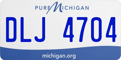 MI license plate DLJ4704