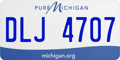 MI license plate DLJ4707