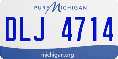 MI license plate DLJ4714