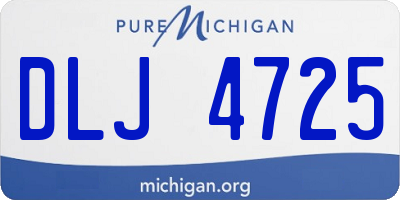 MI license plate DLJ4725