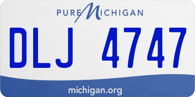 MI license plate DLJ4747