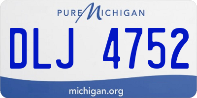 MI license plate DLJ4752
