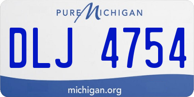 MI license plate DLJ4754
