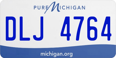 MI license plate DLJ4764