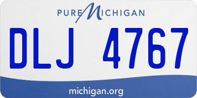 MI license plate DLJ4767