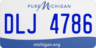 MI license plate DLJ4786