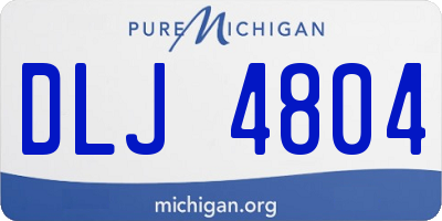 MI license plate DLJ4804