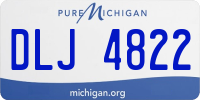 MI license plate DLJ4822