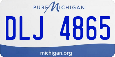 MI license plate DLJ4865