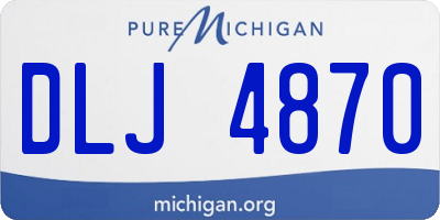MI license plate DLJ4870