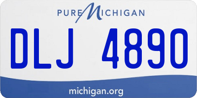 MI license plate DLJ4890