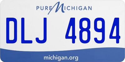 MI license plate DLJ4894
