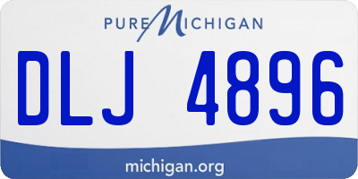 MI license plate DLJ4896
