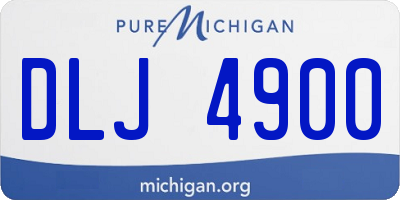 MI license plate DLJ4900