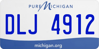 MI license plate DLJ4912