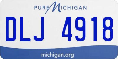 MI license plate DLJ4918