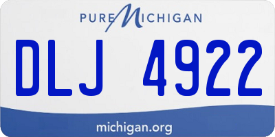 MI license plate DLJ4922
