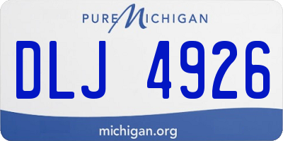 MI license plate DLJ4926