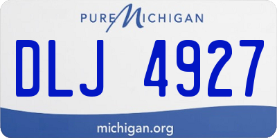 MI license plate DLJ4927
