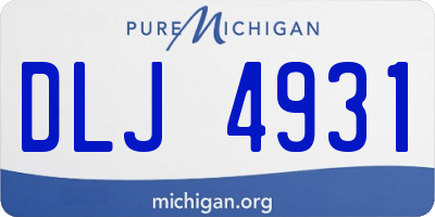 MI license plate DLJ4931