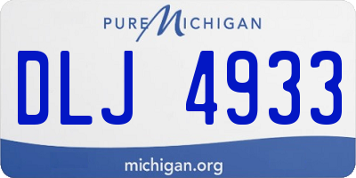 MI license plate DLJ4933
