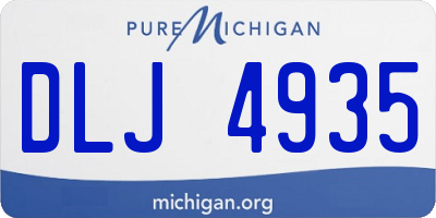 MI license plate DLJ4935