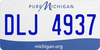 MI license plate DLJ4937