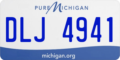 MI license plate DLJ4941