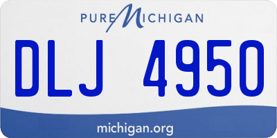 MI license plate DLJ4950