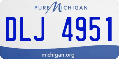 MI license plate DLJ4951