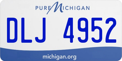 MI license plate DLJ4952