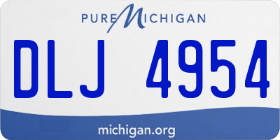 MI license plate DLJ4954