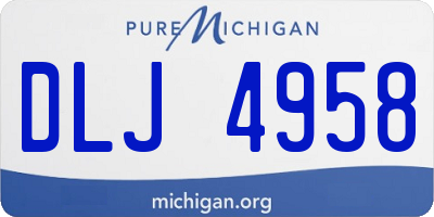 MI license plate DLJ4958