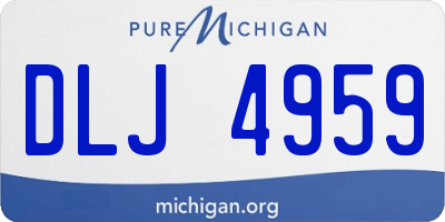 MI license plate DLJ4959