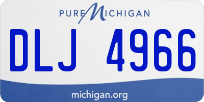 MI license plate DLJ4966