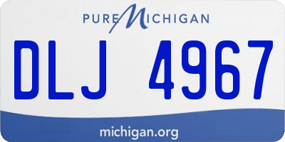 MI license plate DLJ4967