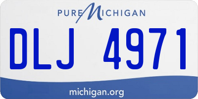 MI license plate DLJ4971