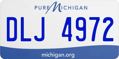 MI license plate DLJ4972